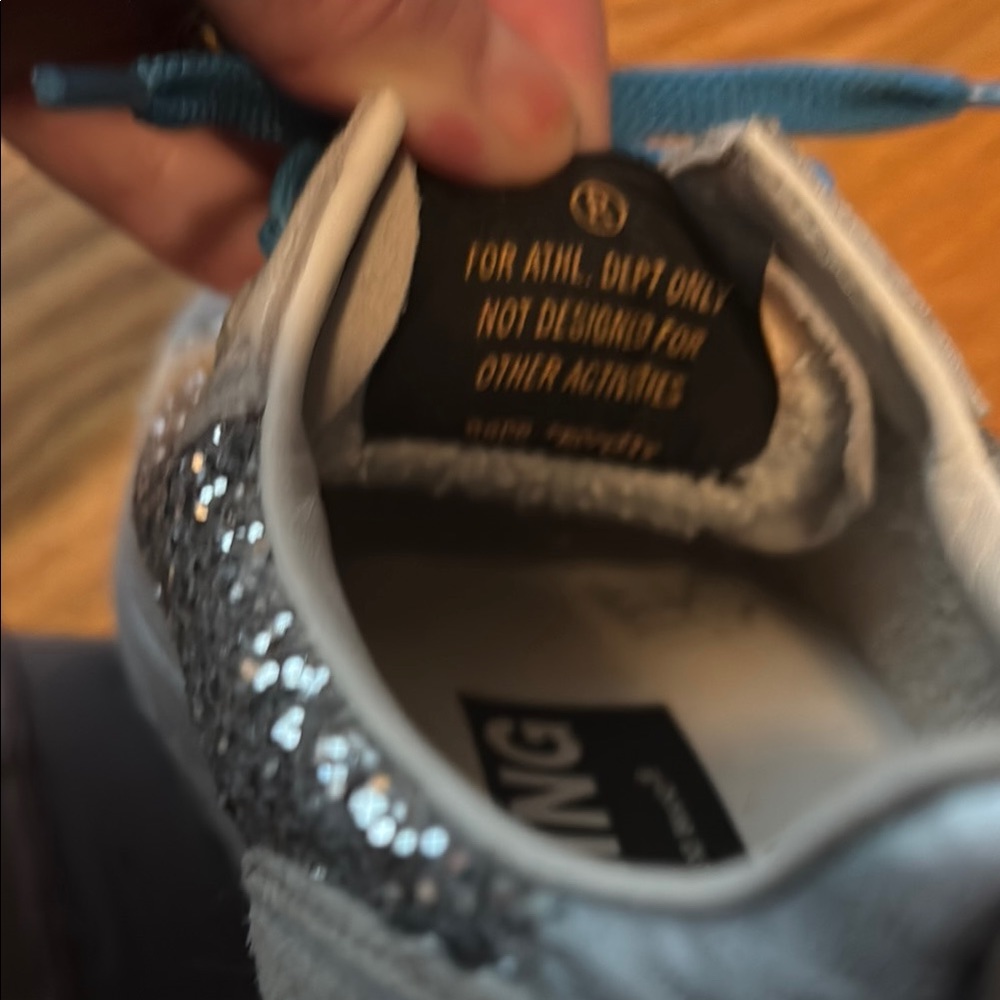 Golden Goose Silver and Blue Glitter Running Sneakers size 7 - Picture 6 of 9